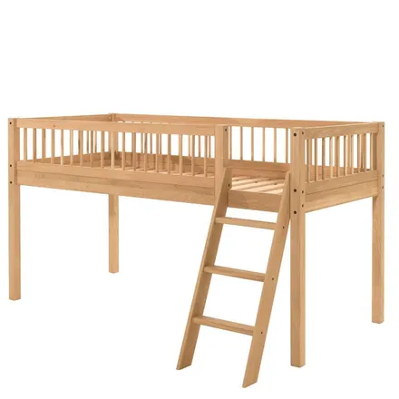 Poolkõrge voodi Forrest 90x200 õlitatud tamm