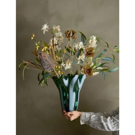 Kunstlill Palmflower H72 pruun