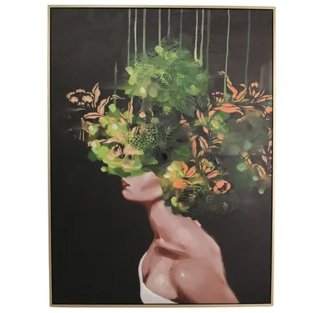 Seinapilt Canvas Lady 75x100 roheline