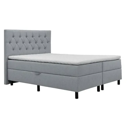 Pesukastiga kontinentaalvoodi Lisbeth pocket 180x200 hall