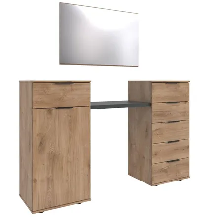 Tualettlaud+peegel Easy Plus Black A 1u6s tammeplank