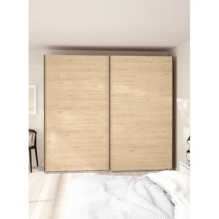 Lükandustega riidekapp Como 2lu hickory tamm