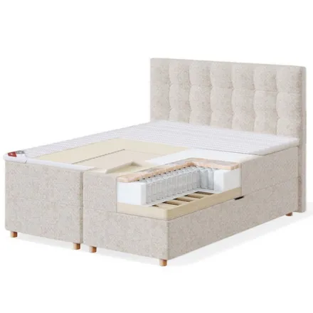 Sleepwell Red Pocket Storage kontinentaalvoodi komplekt 180x200 helehall pehme