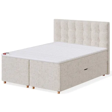 Sleepwell Red Pocket Storage kontinentaalvoodi komplekt helehall 160x200 jäik