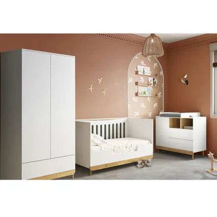Riidekapp Scandinave 2u1s puit/valge