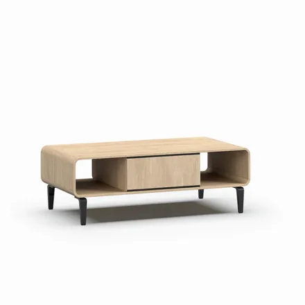 Diivanilaud Lago 135x67.5 liivatamm/must