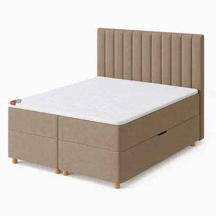 Sleepwell Red Pocket Storage kontinentaalvoodi komplekt 160x200 beež pehme